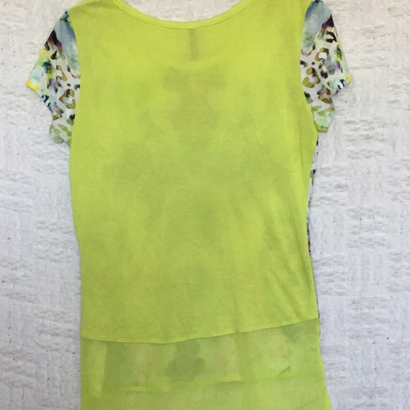 Karen Millen Floral Blouse in Acid Green size 4 - Picture 3 of 6